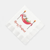 Tropical Santa Christmas Paper Napkins Serviette (Ecke)