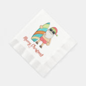 Tropical Santa Christmas Paper Napkins Serviette (Ecke)