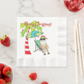 Tropical Santa Christmas Paper Napkins Serviette (Beispiel)