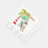 Tropical Santa Christmas Paper Napkins Serviette (Ecke)