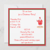 Tropical Santa Claus Einladung (Rückseite)