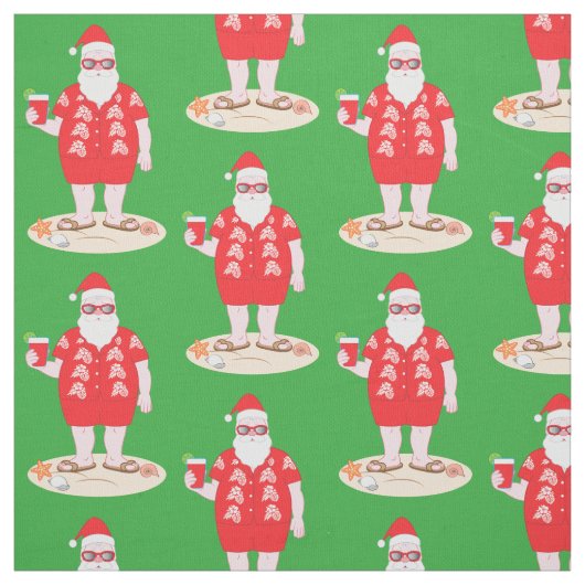 Tropical Santa Claus Stoff (Muster)