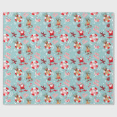 Tropical Santa Geschenkpapier (Flach)