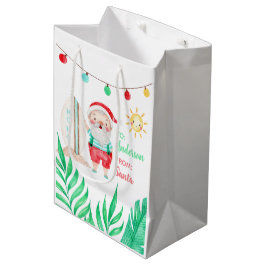 Tropical Santa Gift Bag Mittlere Geschenktüte