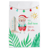 Tropical Santa Gift Bag Mittlere Geschenktüte (Rückseite)