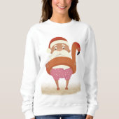 Tropical Santa Graphic Women's Basic Sweatshirt (Vorderseite)