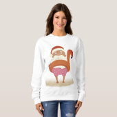 Tropical Santa Graphic Women's Basic Sweatshirt (Vorne ganz)