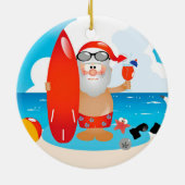 Tropical Santa Keramik Ornament (Hinten)