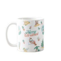 Tropical Santa Merry Weihnachtsfeier Tasse
