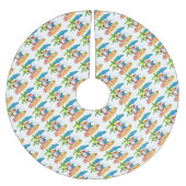 Tropical Santa Polyester Weihnachtsbaumdecke (Vorderseite)