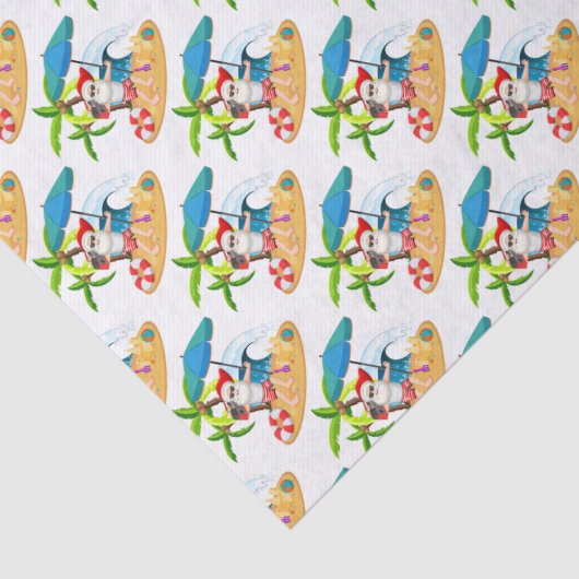 Tropical Santa Seidenpapier (Detail)