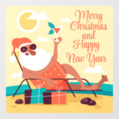 Tropical Santa Window Cloning Fensteraufkleber (Blatt)