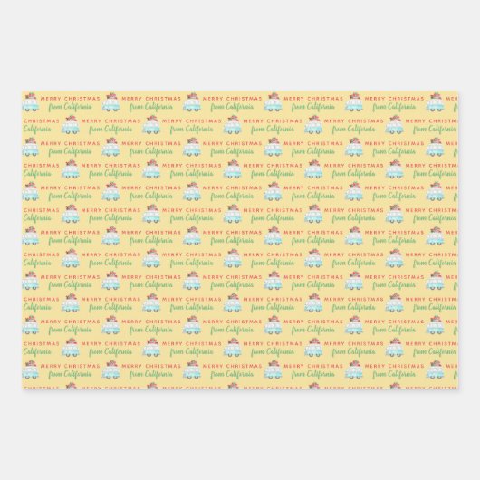 Tropical Santa Wrapping Paper Sheets Geschenkpapier Set (Vorderseite 3)
