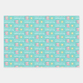 Tropical Santa Wrapping Paper Sheets Geschenkpapier Set (Vorderseite 2)