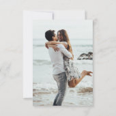 Tropical Save the Date Beach Wedding Foto Card (Rückseite)