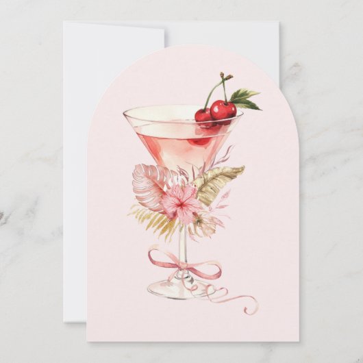 Tropical Save the Date Cards Wasserfarbe Einladung (Rückseite)