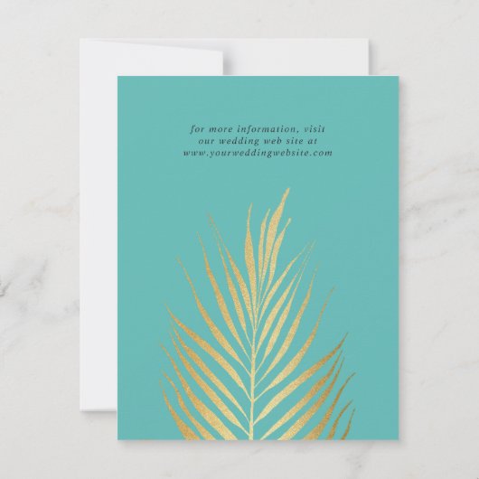 Tropical Save the Date Caribbean Blue (Rückseite)