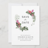 Tropical Save the Date Einladung (Vorderseite)
