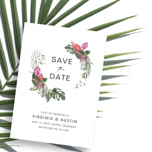 Tropical Save the Date Einladung