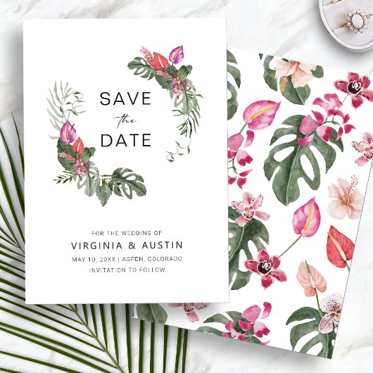 Tropical Save the Date Einladung