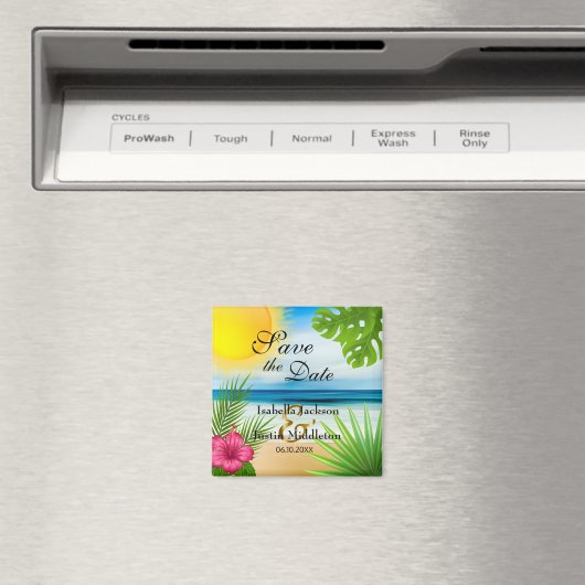 Tropical Save the Date Magnet (In Situ (Geschirrspüler))