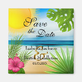 Tropical Save the Date Magnet (Vorne)
