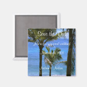 Tropical Save the Date Magnet (Vorderseite/Rückseite)