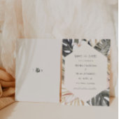 Tropical Save the Date Monstera Leaf Einladung