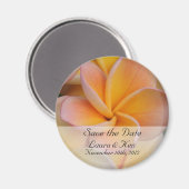Tropical Save the Date Wedding Magnet (Vorderseite/Rückseite)