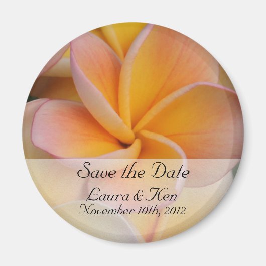 Tropical Save the Date Wedding Magnet (Vorne)