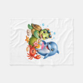 Tropical Sea Friends Stranddecke Fleecedecke (Vorderseite (Horizontal))