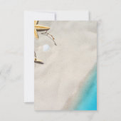 Tropical sea starfish beach Thank You wedding card Dankeskarte (Rückseite)