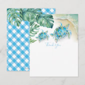 Tropical Sea Turtle Baby Dusche Vielen Dank (Vorne/Hinten)