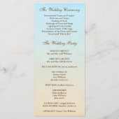 Tropical Seashell Beach Wedding Program Programm (Rückseite)