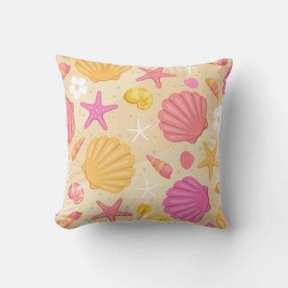 Tropical Seashell Throw Kissen