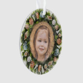 Tropical Seashells 2 Custom Foto Weihnachtsbrand Ornament (Vorderseite)