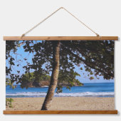 tropical serenity beach wandteppich mit holzrahmen (Vorderseite)