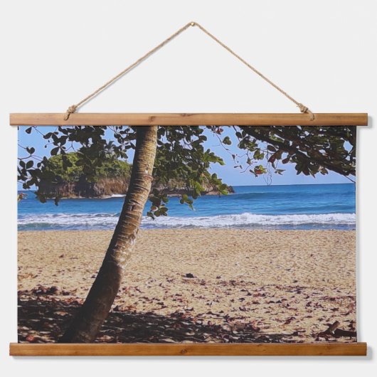 tropical serenity beach wandteppich mit holzrahmen (Vorderseite 2)