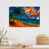 Tropical Serenity Landscape Poster (Küche)