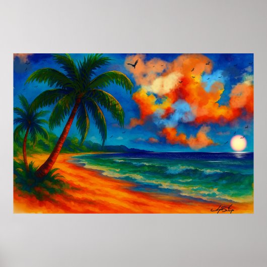 Tropical Serenity Landscape Poster (Vorne)