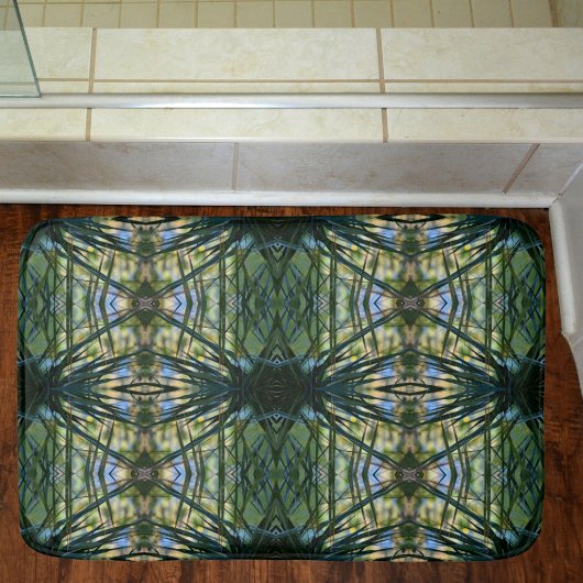 Tropical Shades Abstrakt Green Badematte