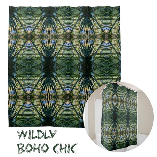 Tropical Shades Boho Chic kompliziertes Muster Duschvorhang