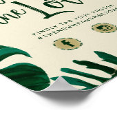 Tropical Share Liebe Foto Hashtag Hochzeitssign Poster (Ecke)