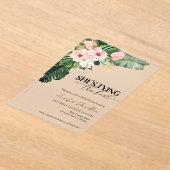 Tropical She bindet das Brautparty des Knotens Acryleinladungen (Ablage )