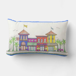 Tropical Shops Blue Lumbar Pillow Lendenkissen
