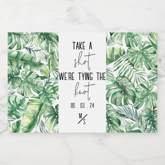 Tropical Shot Stickers Alkoholflaschenetikett (Einzelnes Label)