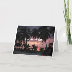 Tropical Silent Night Christmas Card Feiertagskarte