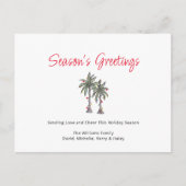 Tropical Simple Palm Trees Beach Weihnachten (Vorderseite)