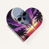 Tropical Skull Sunset Notebook Notizblock (Vorderseite)