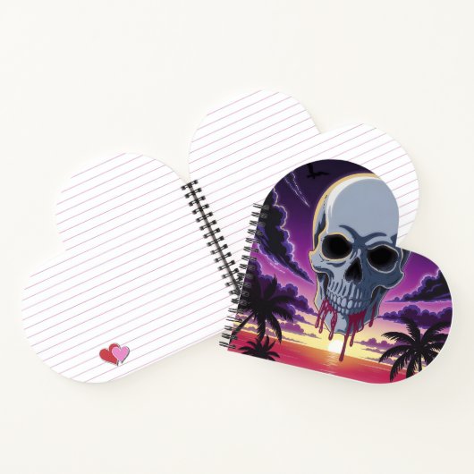 Tropical Skull Sunset Notebook Notizblock (Innenseite)